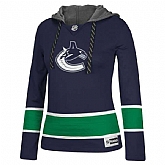 Customized Women Vancouver Canucks Any Name & Number Blue Stitched Hockey Hoodie,baseball caps,new era cap wholesale,wholesale hats