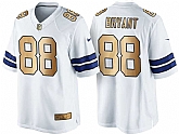 Glued Nike Dallas Cowboys #88 Dez Bryant White Men's NFL Golden Limited Jersey,baseball caps,new era cap wholesale,wholesale hats