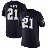 MEN'S DALLAS COWBOYS #21 EZEKIEL ELLIOTT NAVY BIG & TALL NAME & NUMBER T-SHIRT,baseball caps,new era cap wholesale,wholesale hats