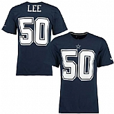 MEN'S DALLAS COWBOYS #50 SEAN LEE NIKE NAVY BLUE PLAYER PRIDE NAME & NUMBER T-SHIRT,baseball caps,new era cap wholesale,wholesale hats