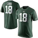 MEN'S GREEN BAY PACKERS #18 RANDALL COBB NIKE GREEN PLAYER PRIDE NAME & NUMBER T-SHIRT,baseball caps,new era cap wholesale,wholesale hats