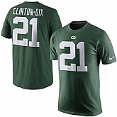 MEN'S GREEN BAY PACKERS #21 HA HA CLINTON-DIX NIKE GREEN PLAYER PRIDE NAME & NUMBER T-SHIRT,baseball caps,new era cap wholesale,wholesale hats