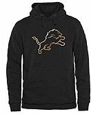 Printed Men's Detroit Lions Pro Line Black Gold Collection Pullover Hoodie WanKe,baseball caps,new era cap wholesale,wholesale hats