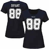 WOMEN DALLAS COWBOYS #88 DEZ BRYANT NAVY PLUS SIZE NAME & NUMBER T-SHIRT,baseball caps,new era cap wholesale,wholesale hats