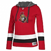 Women Ottawa Senators Blank (No Name & Number) Red Stitched NHL Pullover Hoodie WanKe,baseball caps,new era cap wholesale,wholesale hats