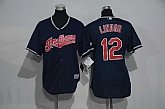Youth Cleveland Indians #12 Francisco Lindor Navy Blue New Cool Base Stitched Baseball Jersey,baseball caps,new era cap wholesale,wholesale hats