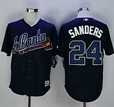 Atlanta Braves #24 Deion Sanders Navy Blue New Cool Base Stitched MLB Jersey,baseball caps,new era cap wholesale,wholesale hats