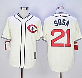Chicago Cubs #21 Sammy Sosa Cream 1929 Turn Back The Clock Stitched MLB Jersey,baseball caps,new era cap wholesale,wholesale hats