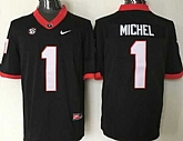 Georgia Bulldogs #1 Sony Michel Black Limited SEC Patch Stitched NCAA Jersey,baseball caps,new era cap wholesale,wholesale hats