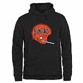 Men's Cincinnati Bengals Pro Line Black Throwback Logo Pullover Hoodie,baseball caps,new era cap wholesale,wholesale hats