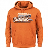 Men's Denver Broncos Majestic Orange 2015 AFC West Division Champions Pullover Hoodie,baseball caps,new era cap wholesale,wholesale hats