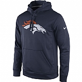 Men's Denver Broncos Nike Navy Practice Performance Pullover Hoodie,baseball caps,new era cap wholesale,wholesale hats