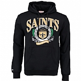 Men's New Orleans Saints Mitchell & Ness Black Fair Catch Pullover Hoodie,baseball caps,new era cap wholesale,wholesale hats