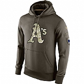 Men's Oakland Athletics Nike Olive Salute To Service KO Performance Hoodie,baseball caps,new era cap wholesale,wholesale hats