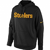 Men's Pittsburgh Steelers Nike Black KO Wordmark Performance Hoodie,baseball caps,new era cap wholesale,wholesale hats