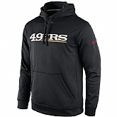 Men's San Francisco 49ers Nike Black KO Wordmark Performance Hoodie,baseball caps,new era cap wholesale,wholesale hats
