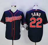 Minnesota Twins #22 Miguel Sano Navy Blue Alternate Road New Cool Base Stitched MLB Jersey,baseball caps,new era cap wholesale,wholesale hats