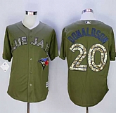Toronto Blue Jays #20 Josh Donaldson Green Camo New Cool Base Stitched MLB Jersey,baseball caps,new era cap wholesale,wholesale hats