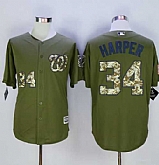 Washington Nationals #34 Bryce Harper Green Camo New Cool Base Stitched MLB Jersey,baseball caps,new era cap wholesale,wholesale hats