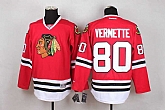 Glued Chicago Blackhawks #80 Vermette Red Jersey,baseball caps,new era cap wholesale,wholesale hats