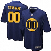 Men Nike Green Bay Packers Customized Navy Blue Alternate Stitched NFL Game Jersey,baseball caps,new era cap wholesale,wholesale hats