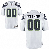 Men Nike Seattle Seahawks Customized White Team Color Stitched NFL Game Jersey,baseball caps,new era cap wholesale,wholesale hats