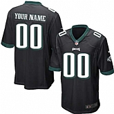 Youth Nike Philadelphia Eagles Customized Black Team Color Stitched NFL Game Jersey,baseball caps,new era cap wholesale,wholesale hats
