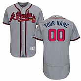 Atlanta Braves Customized Majestic Flexbase Collection Stitched Baseball WEM Jersey - Gray,baseball caps,new era cap wholesale,wholesale hats