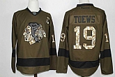 Chicago Blackhawks #19 Jonathan Toews Green Salute to Service Stitched NHL Jersey,baseball caps,new era cap wholesale,wholesale hats