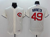 Chicago Cubs #49 Jake Arrieta Cream 2016 Flexbase Collection Stitched Baseball Jersey,baseball caps,new era cap wholesale,wholesale hats