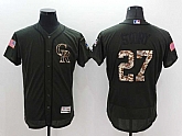 Colorado Rockies #27 Trevor Story Green Salute To Service 2016 Flexbase Collection Stitched Baseball Jersey,baseball caps,new era cap wholesale,wholesale hats