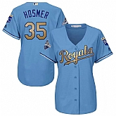 Glued Women Kansas City Royals #35 Eric Hosmer Light Blue FlexBase 2015 World Series Champions Gold Program Baseball Jersey,baseball caps,new era cap wholesale,wholesale hats