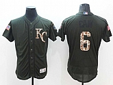Kansas City Royals #6 Lorenzo Cain Green Salute To Service 2016 Flexbase Collection Stitched Baseball Jersey,baseball caps,new era cap wholesale,wholesale hats