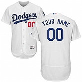 Los Angeles Dodgers Customized Majestic Flexbase Collection Stitched Baseball WEM Jersey - White,baseball caps,new era cap wholesale,wholesale hats