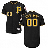 Pittsburgh Pirates Customized Majestic Flexbase Collection Stitched Baseball WEM Jersey - Black,baseball caps,new era cap wholesale,wholesale hats