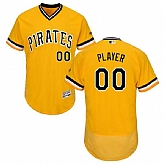 Pittsburgh Pirates Customized Majestic Flexbase Collection Stitched Baseball WEM Jersey - Gold,baseball caps,new era cap wholesale,wholesale hats