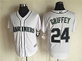 Seattle Mariners #24 Ken Griffey White New Cool Base Stitched Baseball Jersey,baseball caps,new era cap wholesale,wholesale hats