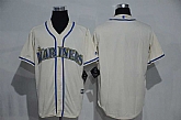 Seattle Mariners Blank Cream New Cool Base Stitched Baseball Jersey,baseball caps,new era cap wholesale,wholesale hats