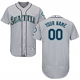 Seattle Mariners Customized Majestic Flexbase Collection Stitched Baseball WEM Jersey - Gray,baseball caps,new era cap wholesale,wholesale hats