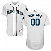 Seattle Mariners Customized Majestic Flexbase Collection Stitched Baseball WEM Jersey - White,baseball caps,new era cap wholesale,wholesale hats