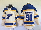 St. Louis Blues #91 Vladimir Tarasenko Cream Sawyer Hooded Sweatshirt Stitched NHL Hoodie,baseball caps,new era cap wholesale,wholesale hats