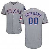 Texas Rangers Customized Majestic Flexbase Collection Stitched Baseball WEM Jersey - Gray,baseball caps,new era cap wholesale,wholesale hats