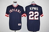 Cleveland Indians #22 Jason Kipnis Mitchell And Ness Navy Blue New Cool Base Stitched Baseball Jersey,baseball caps,new era cap wholesale,wholesale hats