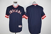 Cleveland Indians Customized Men's Mitchell And Ness Navy Blue New Cool Base Stitched Baseball Jersey,baseball caps,new era cap wholesale,wholesale hats