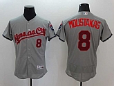 Kansas City Royals #8 Mike Moustakas Independence Day Gray 2016 Flexbase Collection Stitched Baseball Jersey,baseball caps,new era cap wholesale,wholesale hats