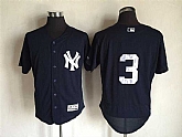 New York Yankees #3 Babe Ruth Navy Blue (No Name) 2016 Flexbase Collection Stitched Baseball Jersey,baseball caps,new era cap wholesale,wholesale hats