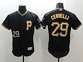 Pittsburgh Pirates #29 Francisco Cervelli Black 2016 Flexbase Collection Stitched Baseball Jersey,baseball caps,new era cap wholesale,wholesale hats