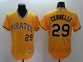 Pittsburgh Pirates #29 Francisco Cervelli Mitchell And Ness Gold 2016 Flexbase Collection Stitched Baseball Jersey,baseball caps,new era cap wholesale,wholesale hats