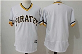 Pittsburgh Pirates Blank Mitchell And Ness White Flexbase Collection Stitched Jersey,baseball caps,new era cap wholesale,wholesale hats