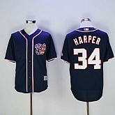 Washington Nationals #34 Bryce Harper Navy Blue New Cool Base Stitched Baseball Jersey,baseball caps,new era cap wholesale,wholesale hats